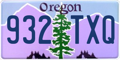 OR license plate 932TXQ
