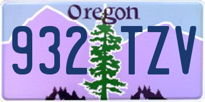 OR license plate 932TZV
