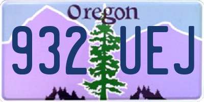 OR license plate 932UEJ