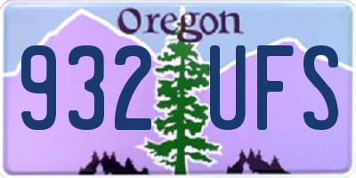 OR license plate 932UFS