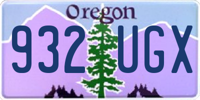 OR license plate 932UGX