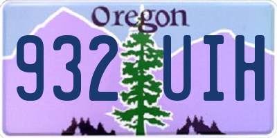 OR license plate 932UIH