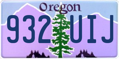 OR license plate 932UIJ