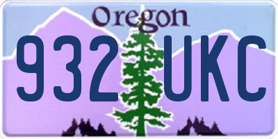 OR license plate 932UKC