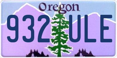 OR license plate 932ULE