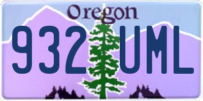 OR license plate 932UML