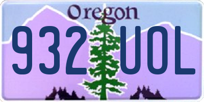 OR license plate 932UOL
