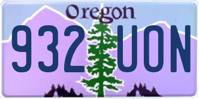 OR license plate 932UON