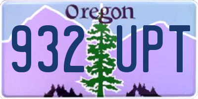 OR license plate 932UPT