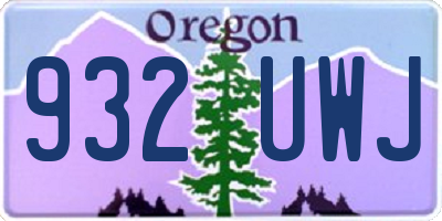 OR license plate 932UWJ