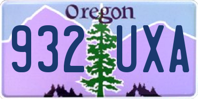 OR license plate 932UXA