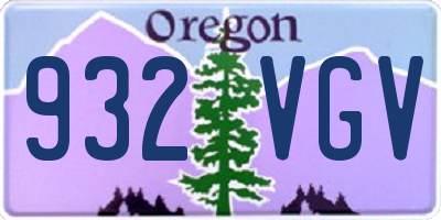 OR license plate 932VGV
