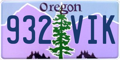 OR license plate 932VIK