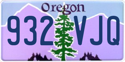 OR license plate 932VJQ
