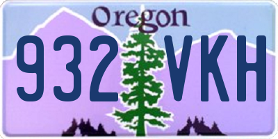 OR license plate 932VKH