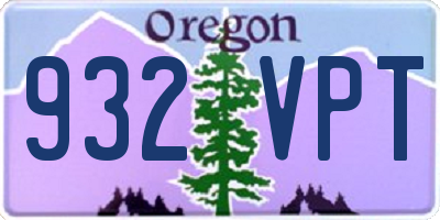 OR license plate 932VPT