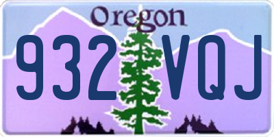 OR license plate 932VQJ