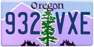 OR license plate 932VXE