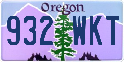 OR license plate 932WKT