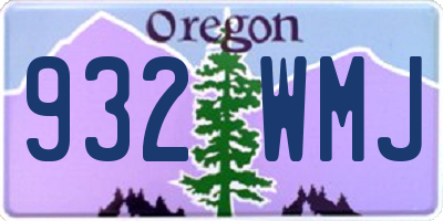 OR license plate 932WMJ