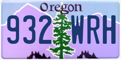OR license plate 932WRH