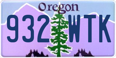 OR license plate 932WTK