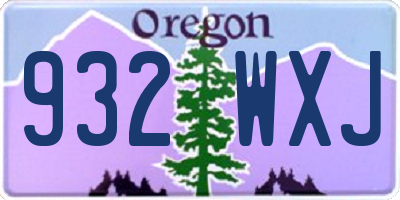 OR license plate 932WXJ