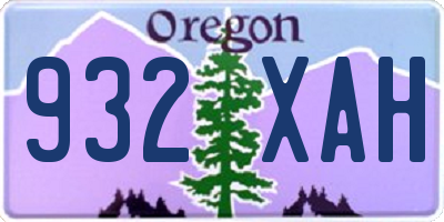 OR license plate 932XAH