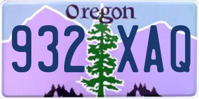 OR license plate 932XAQ