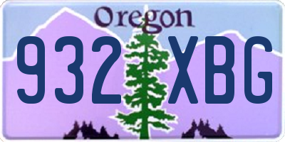 OR license plate 932XBG