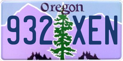 OR license plate 932XEN