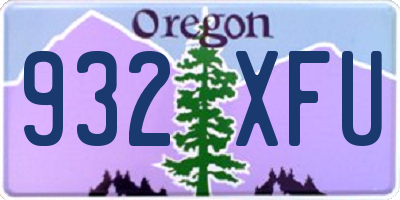 OR license plate 932XFU