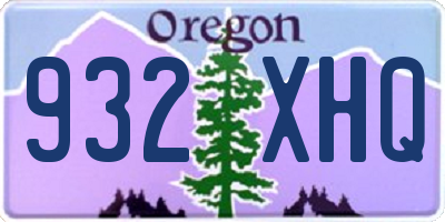 OR license plate 932XHQ