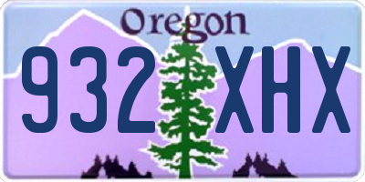 OR license plate 932XHX