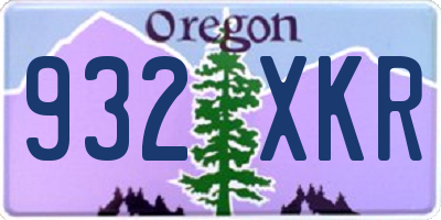 OR license plate 932XKR