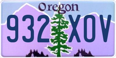 OR license plate 932XOV