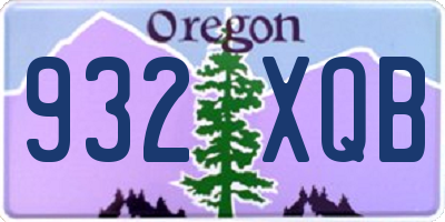 OR license plate 932XQB