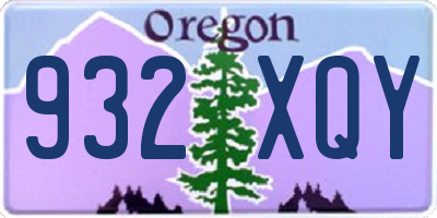 OR license plate 932XQY