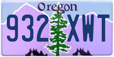 OR license plate 932XWT