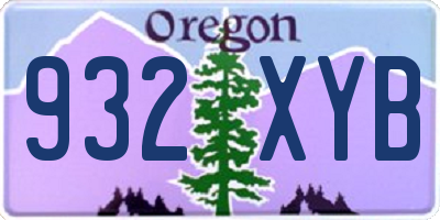 OR license plate 932XYB