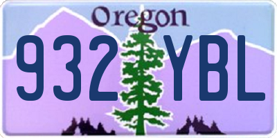 OR license plate 932YBL