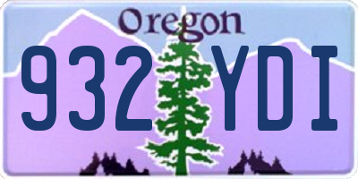 OR license plate 932YDI