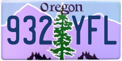 OR license plate 932YFL