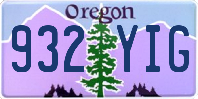 OR license plate 932YIG