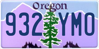 OR license plate 932YMO