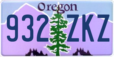 OR license plate 932ZKZ