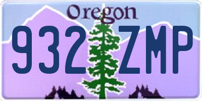 OR license plate 932ZMP