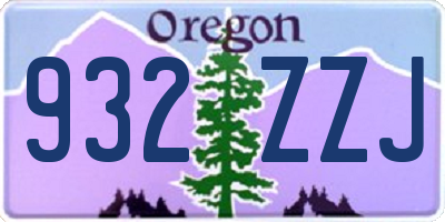 OR license plate 932ZZJ
