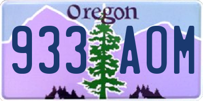 OR license plate 933AOM
