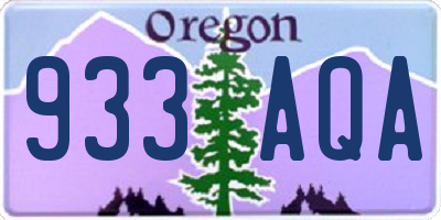 OR license plate 933AQA